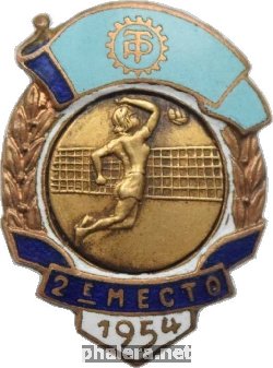 Нагрудный знак Трудовые Резервы Волейбол Женский 1954 год 