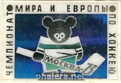 Нагрудный знак Чемпионат Мира и Европы по хоккею Москва 1973 