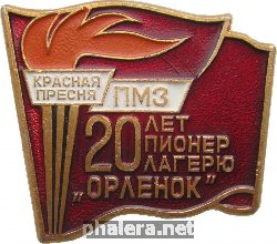 Нагрудный знак 20 лет пионерскому лагерю 