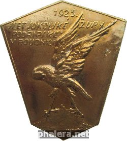 Знак Слет Сокольства Подржипского Края Роудничи. 1925