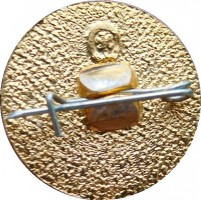 Нагрудный знак Интеркосмос. СССР - Венгрия. 