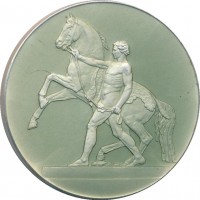 Нагрудный знак Скульптурная Группа На Аничковом Мосту. Ленинград 