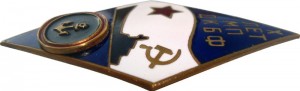 Нагрудный знак 10 лет 336го полка морской пехоты ДКБФ 