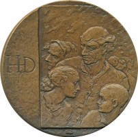 Нагрудный знак Оноре Домье (1808-1870) 