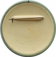 Нагрудный знак Олимпийский мишка. Москва - 80, штанга 