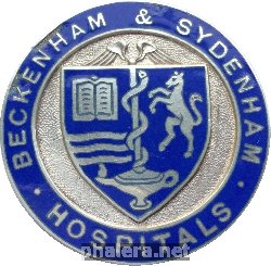 Знак SCARCE BECKENHAM & SYDENHAM HOSPITAL NURSE