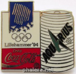 Знак Олимпийские игры 1994 Лиллехаммер,  Coca-cola Aqurius