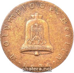 Знак Олимпийский автопробег, Берлин, 1936