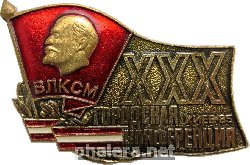 Знак 30 городская конференция ВЛКСМ. Киев 1985